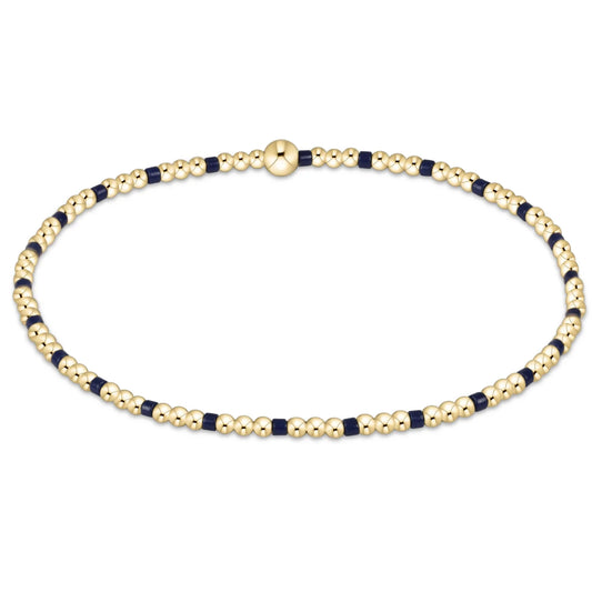 enewton Gameday Hope Sincerity Pattern 2mm Bead Bracelet in Matte Navy