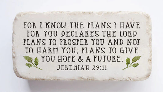 Jeremiah 29:11 Scripture Stone, Twelve Stone Art