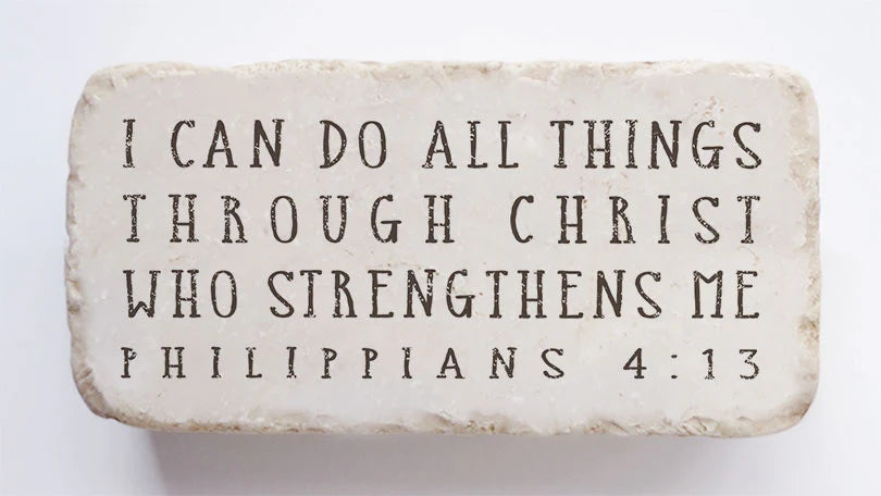 Philippians 4:13 Scripture Stone, Twelve Stone Art