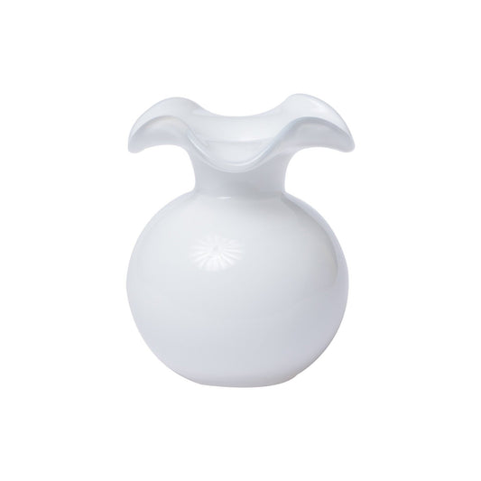 Vietri Hibiscus Small Fluted White Vase