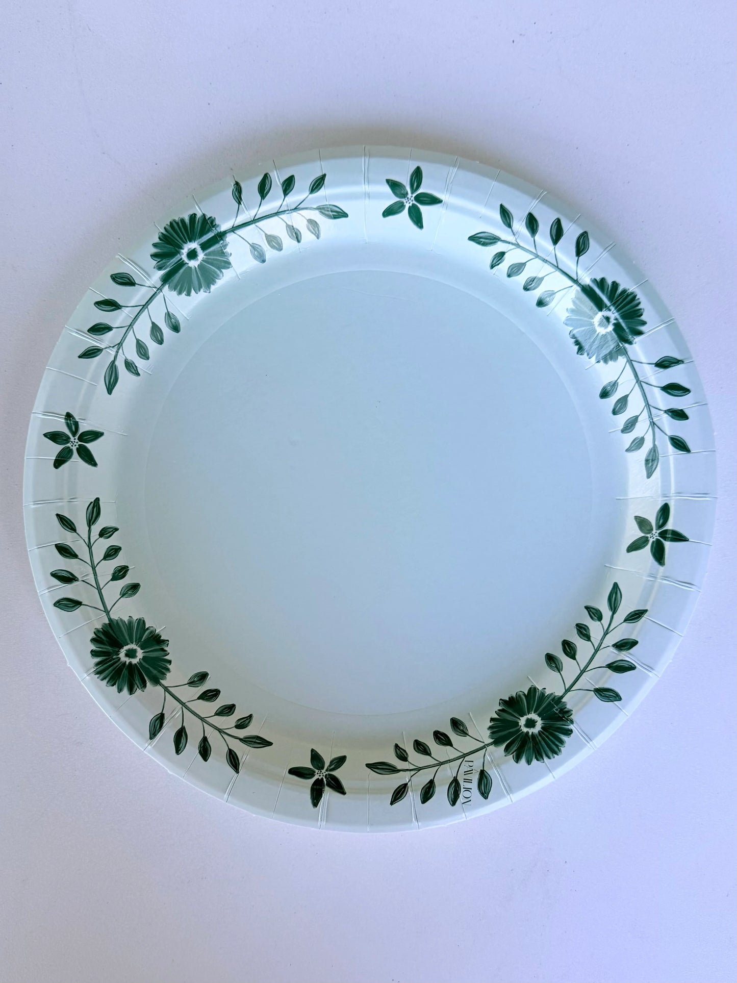 Sage and Forest Daisy Dinner Plates Pavilion Paper