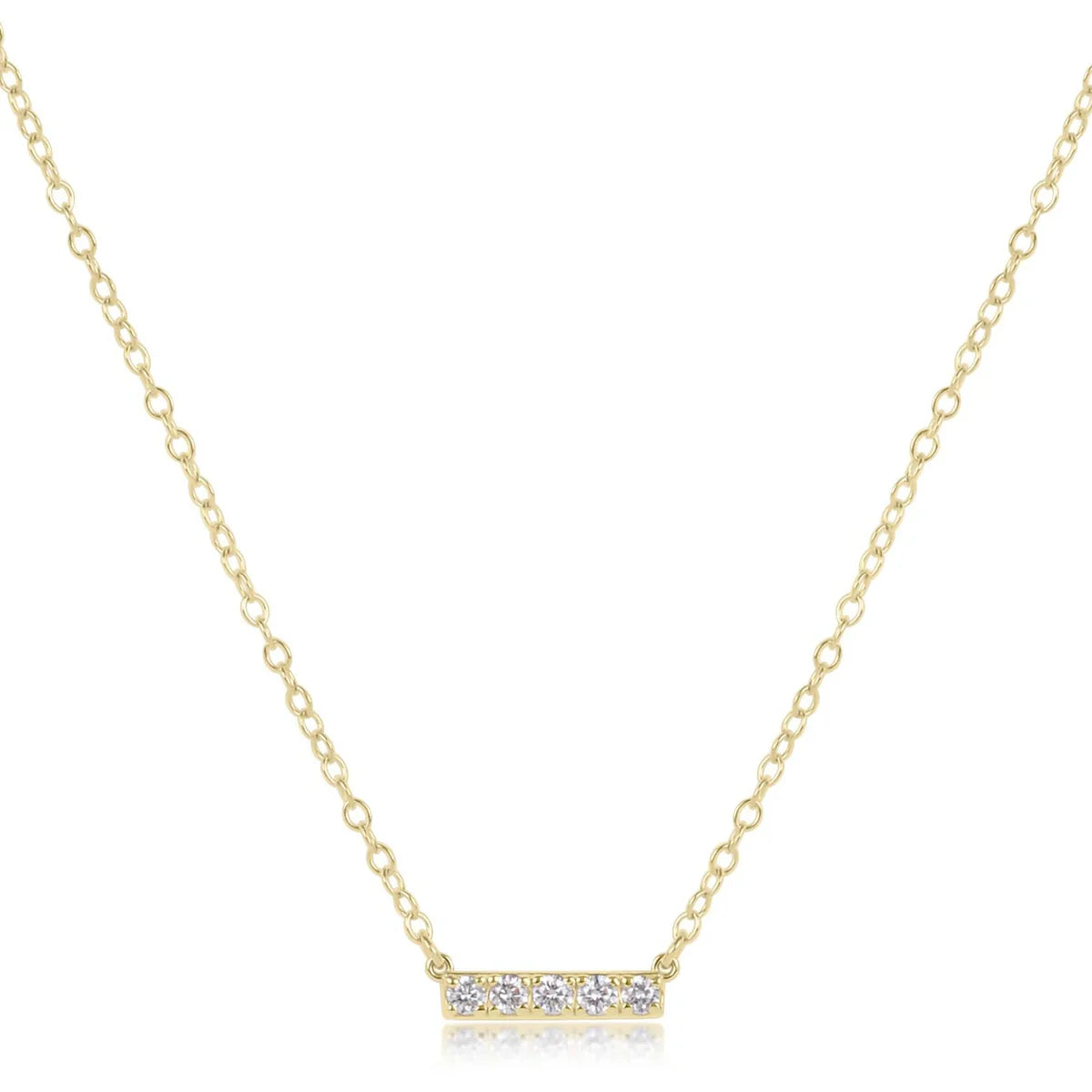 enewton 14kt Gold and Diamond Significance Bar Necklace - Five