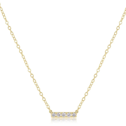 enewton 14kt Gold and Diamond Significance Bar Necklace - Five