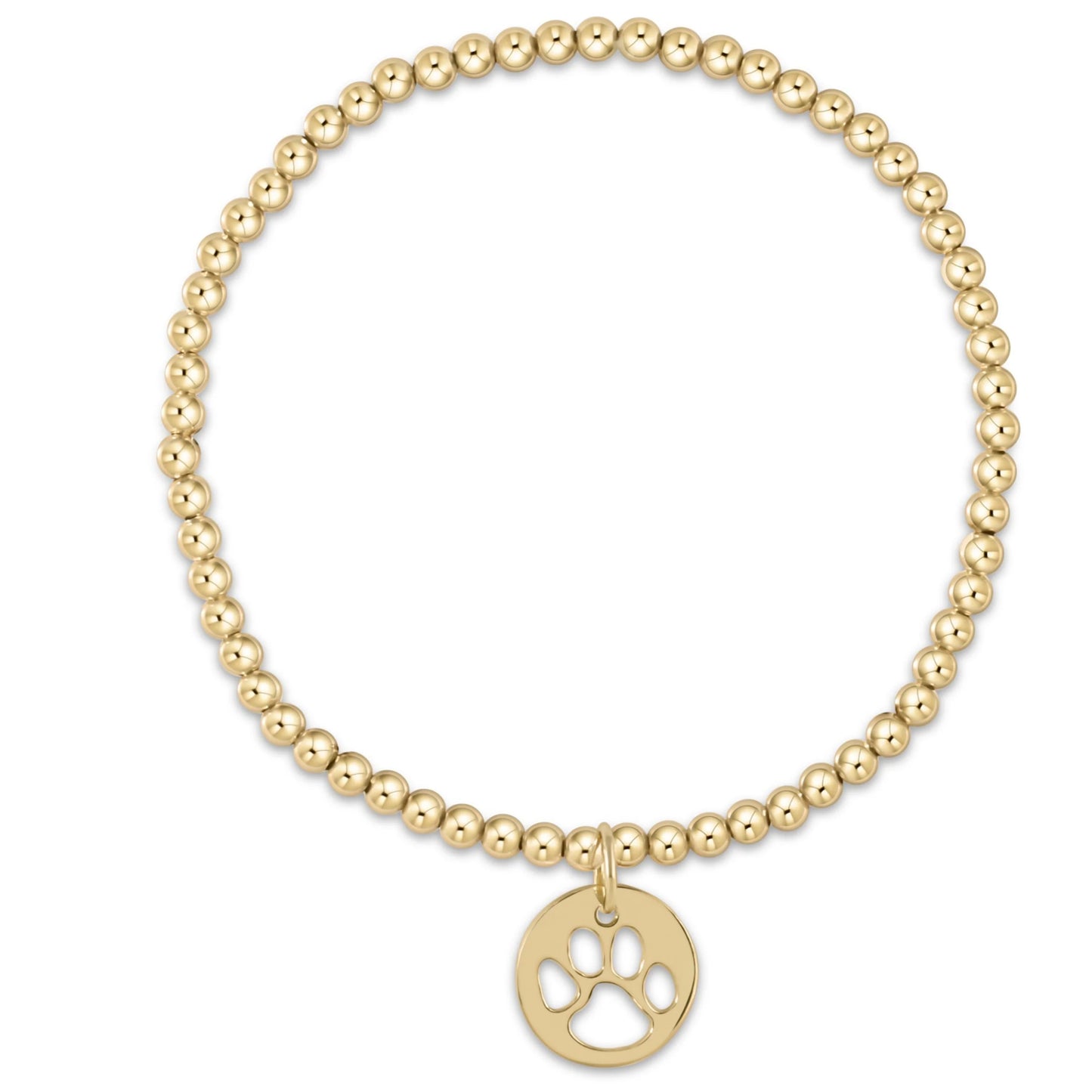 enewton Extends Classic Gold 3mm Bracelet Paw Print Gold Disc