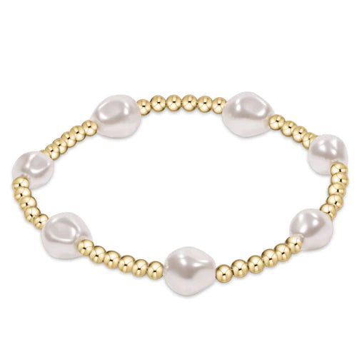 enewton Admire Gold 3mm Bead Bracelet Pearl