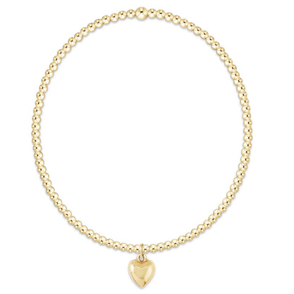 enewton EXTENDS Classic Gold 3mm Bracelet Love Plush Gold Charm