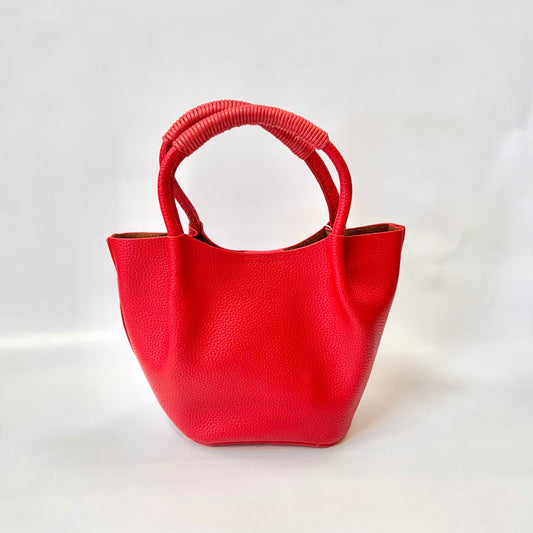Tote Handbag with Wrapped Handle