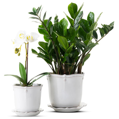 Juliska Berry & Thread Whitewash 7" Planter & Saucer