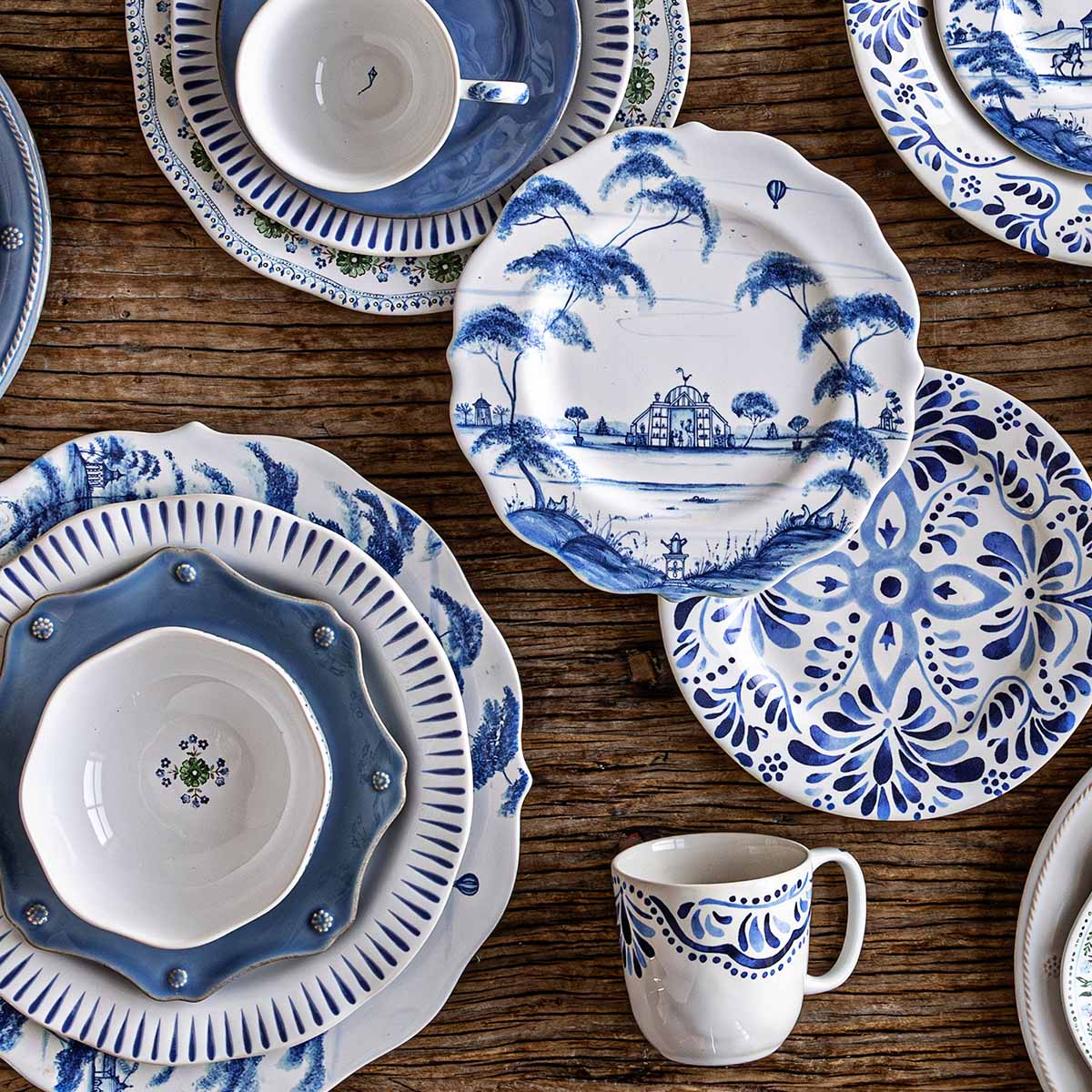 Juliska Berry & Thread Scalloped Chambray Dessert/Salad Plate