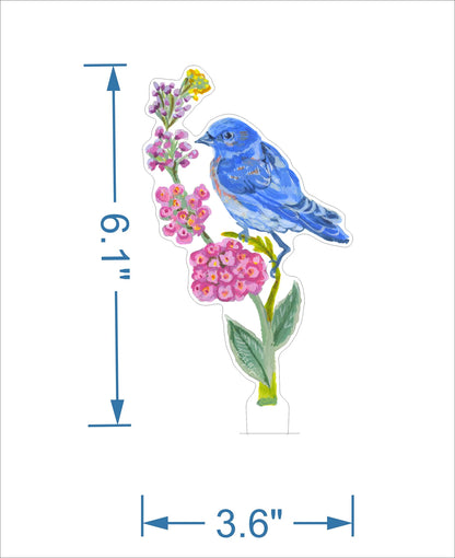Bluebird of Happiness Small Acrylic Flower