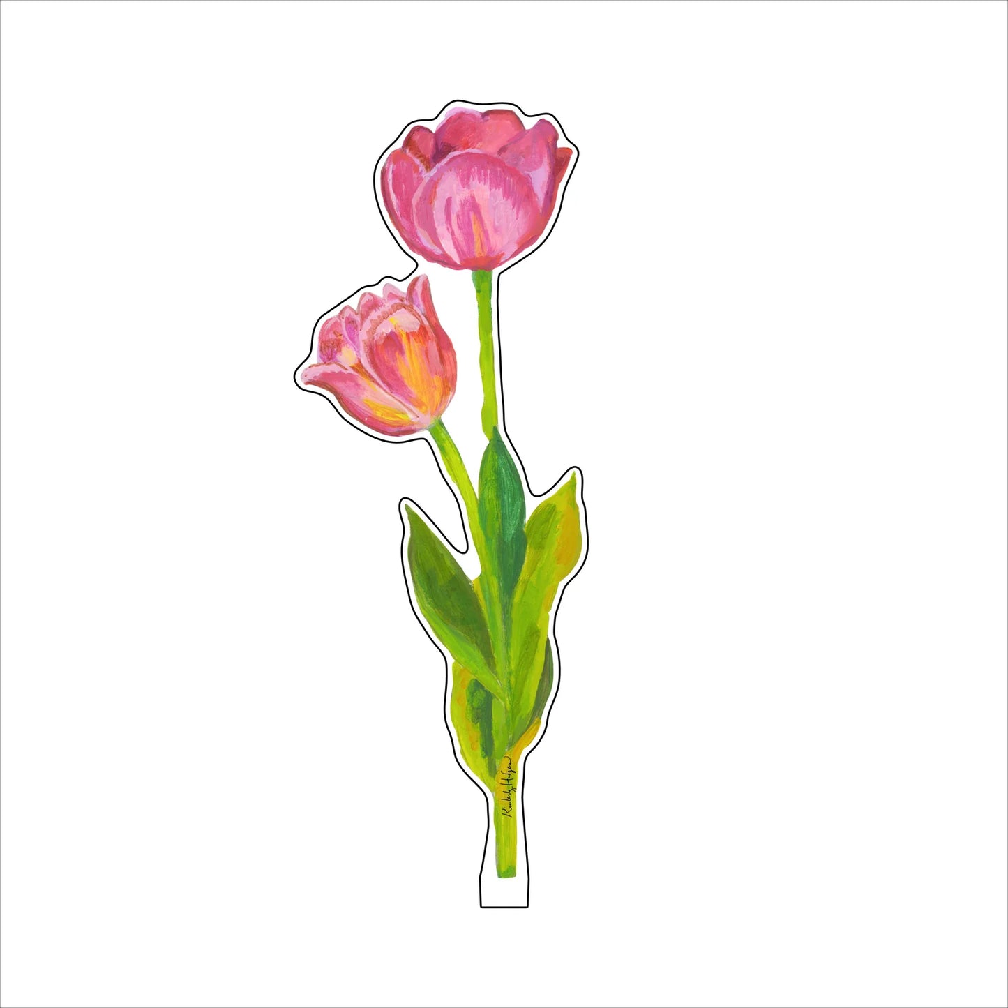 Pink Tulips Small Acrylic Flowers