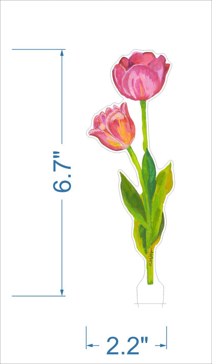 Pink Tulips Small Acrylic Flowers