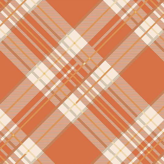 Orange Plaid Napkins