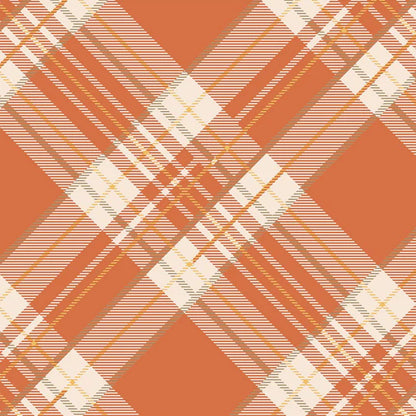 Orange Plaid Napkins
