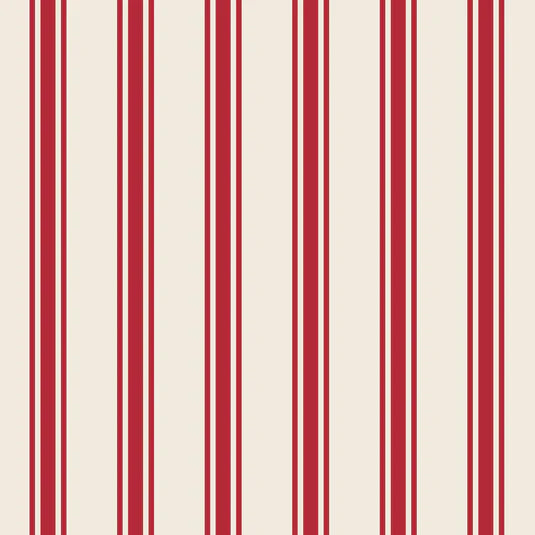 Red Linen Stripe Napkins