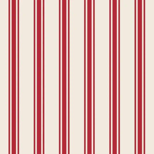 Red Linen Stripe Napkins