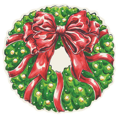 Die Cut Holiday Wreath Placemats