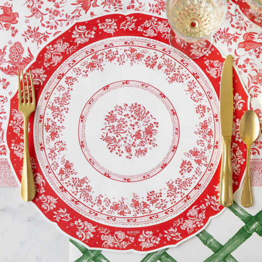 Die Cut Red Regal Placemats, Pack of 12