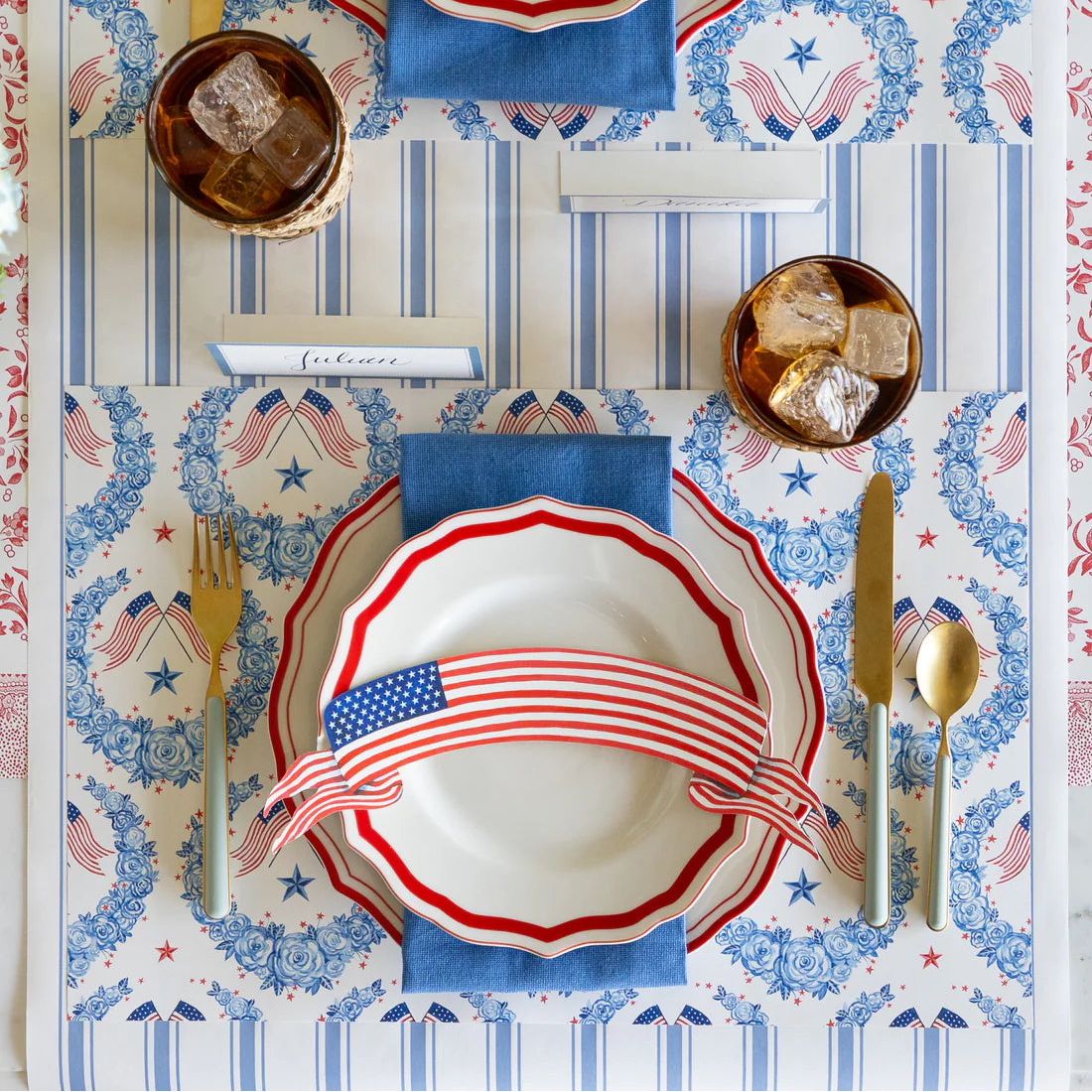 American Floral Placemats, Pad of 18