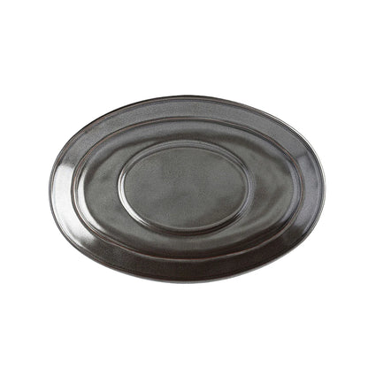 Juliska Pewter Stoneware Sauce Boat & Stand