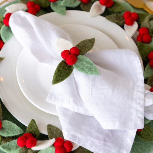 Felt Berry Napkin Rings (Set of 6)