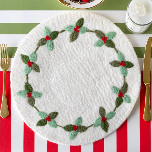 Felt Mistletoe Berry Placemats (Set of 6)