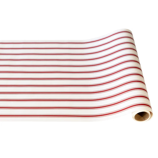 Red Linen Stripe Runner