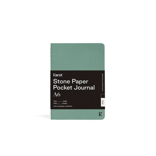Eucalyptus Green A6 Unlined Stone Paper Pocket Journal