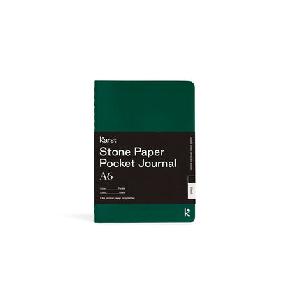 Forest Green A6 Unlined Stone Paper Pocket Journal