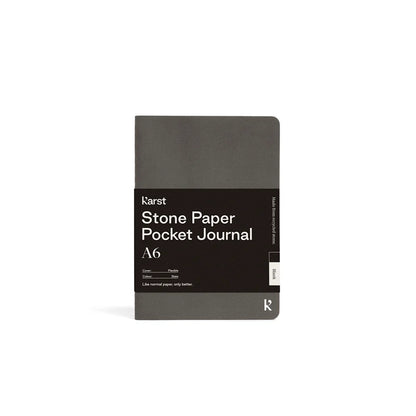 Slate Grey A6 Unlined Stone Paper Pocket Journal