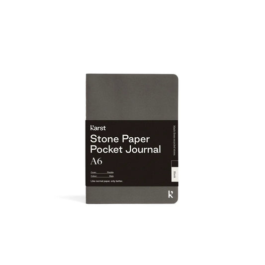 Slate Grey A6 Unlined Stone Paper Pocket Journal