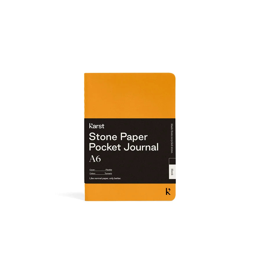 Turmeric Yellow A6 Unlined Stone Paper Pocket Journal