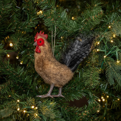 Fur Rooster Ornament