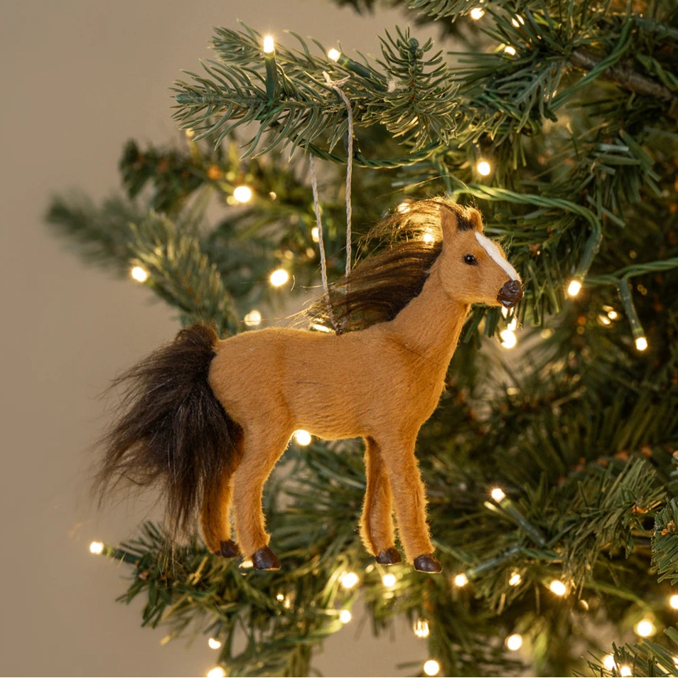 Tan Horse Ornament