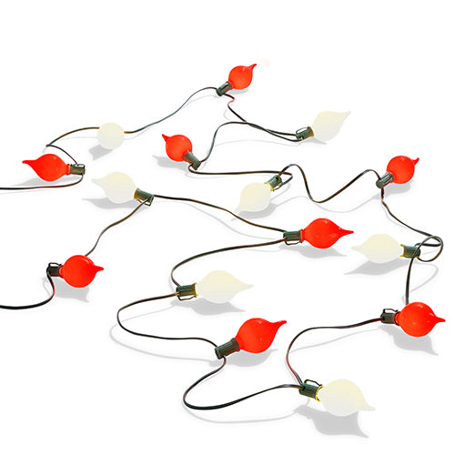 14' Connectable Matte Kismet LED String Lights, Red + White
