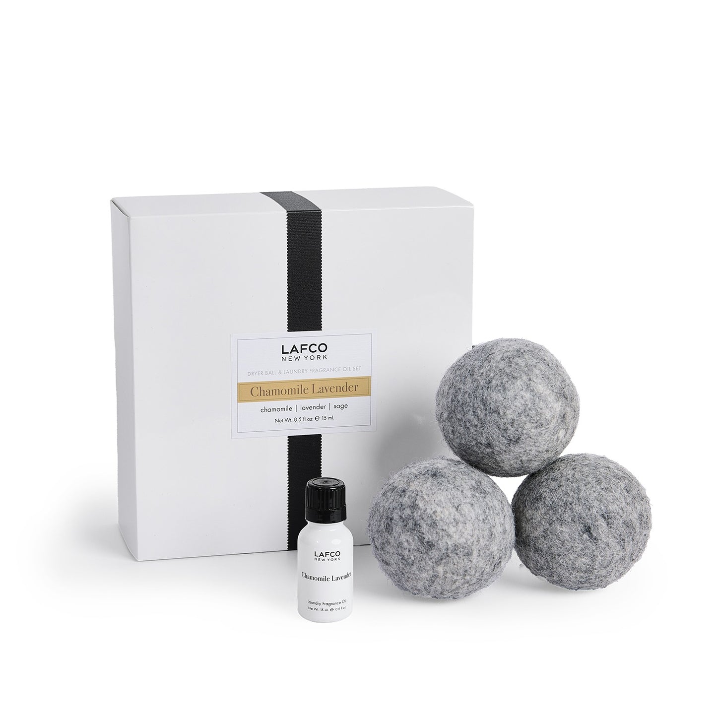 Chamomile Lavender Refill Dryer Ball & Laundry Oil Set, LAFCO