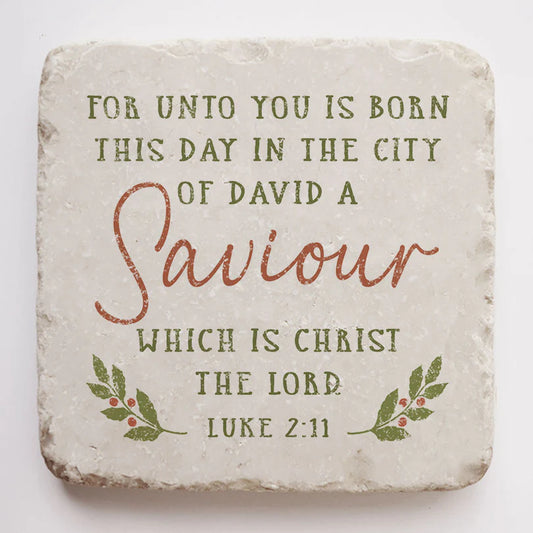 Luke 2:11 Scripture Stone, Twelve Stone Art