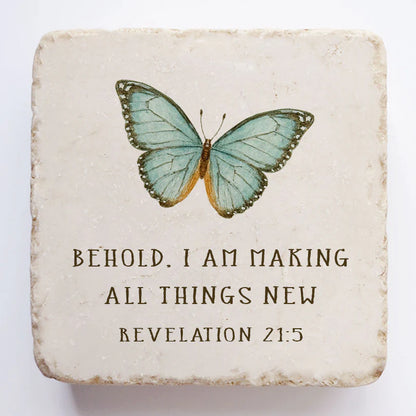 Revelation 21:5 Scripture Stone, Twelve Stone Art