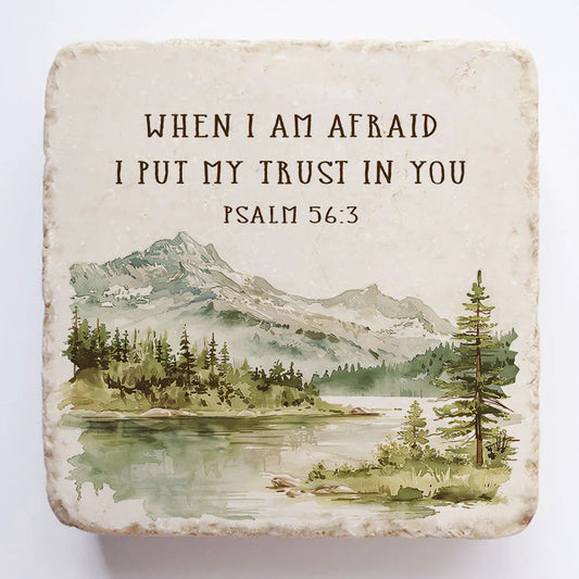 Psalm 56:3 Scripture Stone, Twelve Stone Art