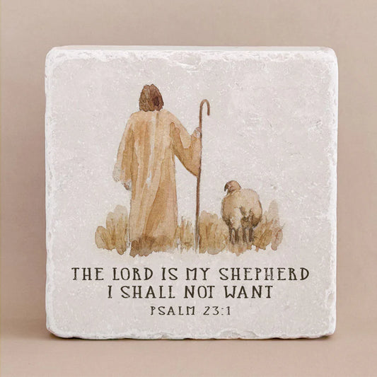 Psalm 23:1 Scripture Stone, Twelve Stone Art
