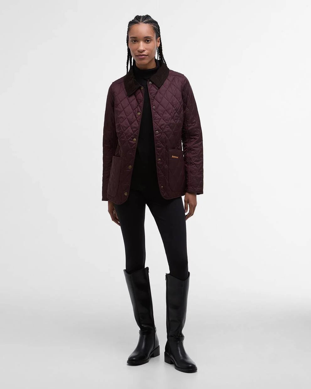 Barbour Women's Annandale Quilted Jacket in Black Cherry
