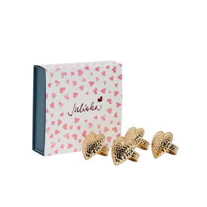 Juliska Berry & Thread Heart Napkin Rings (Set of 4)