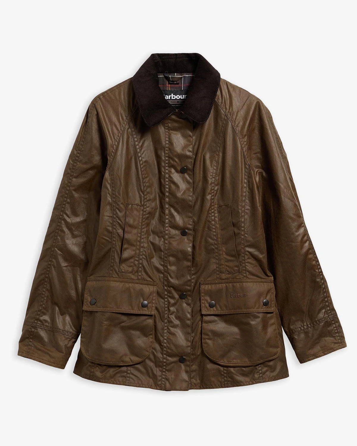 Barbour Women's Beadnell Wax Jacket in Bark