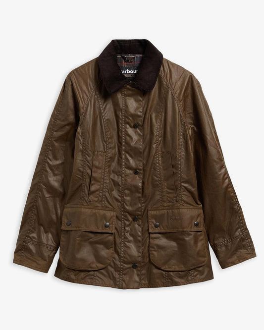 Barbour Women's Beadnell Wax Jacket in Bark
