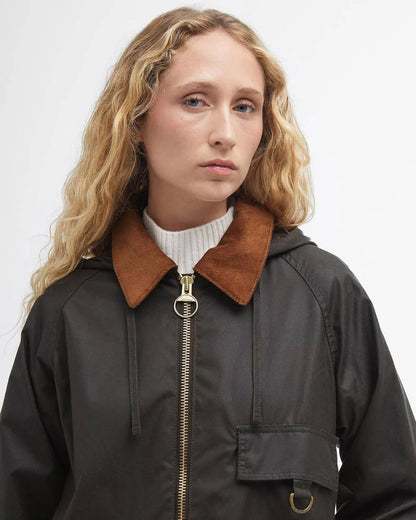 Barbour Women's Barbour Highclere Wax Jacket in Olive