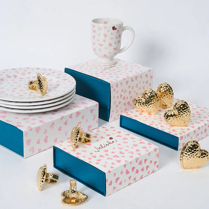 Juliska Berry & Thread Heart Napkin Rings (Set of 4)
