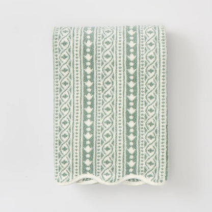 Scalloped Bath Towel in Leah O'Connell Georgie