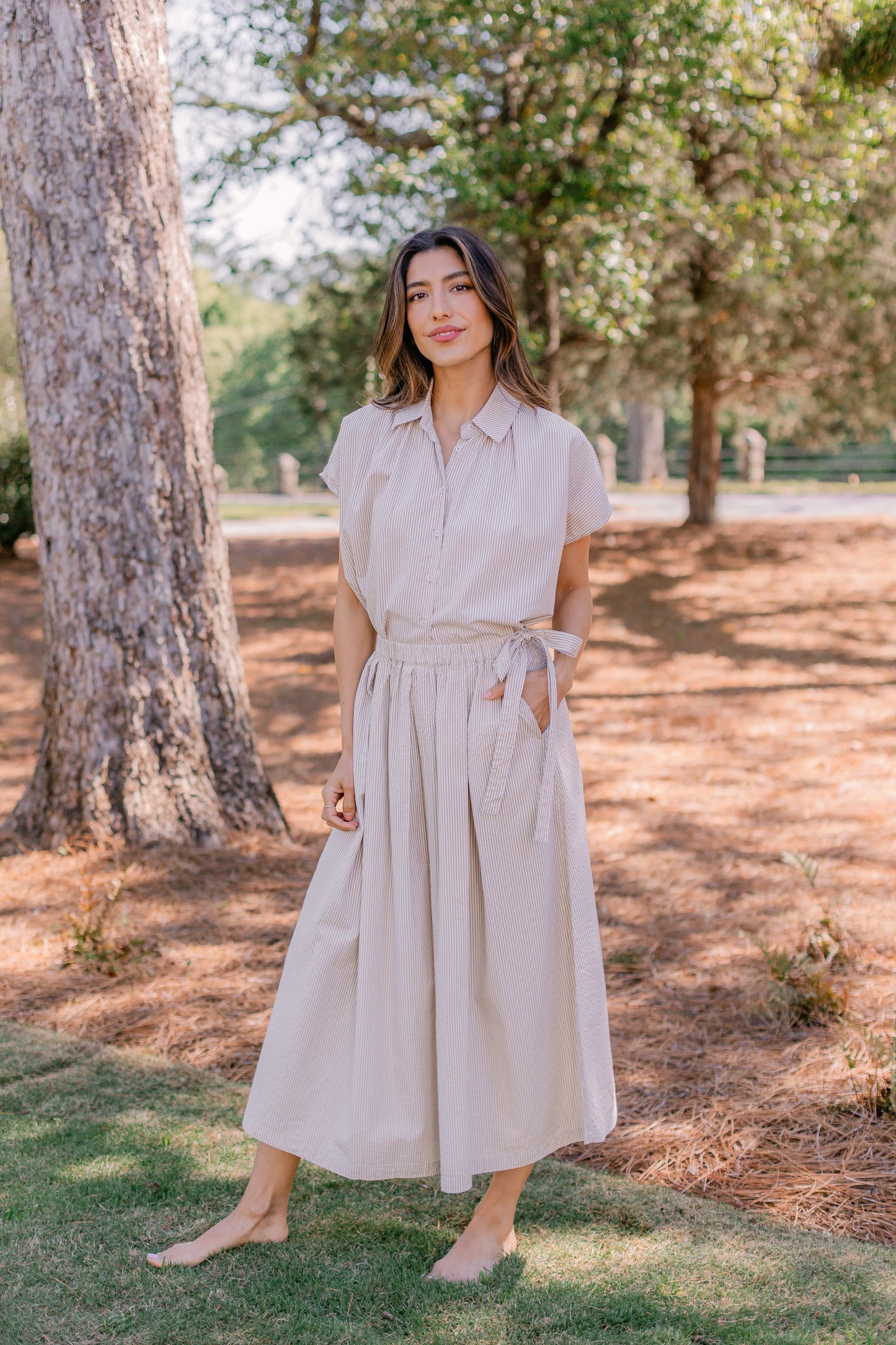 Savoy Top & Skirt Set in Khaki