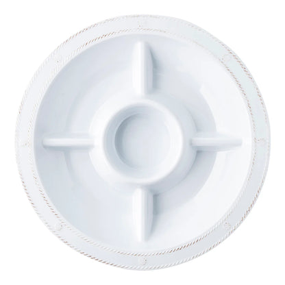 Juliska Berry & Thread Melamine Whitewash 15" Sectioned Server