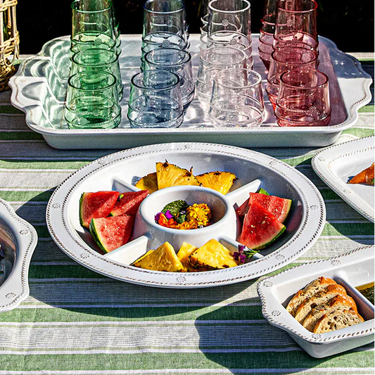 Juliska Berry & Thread Melamine Whitewash 15" Sectioned Server